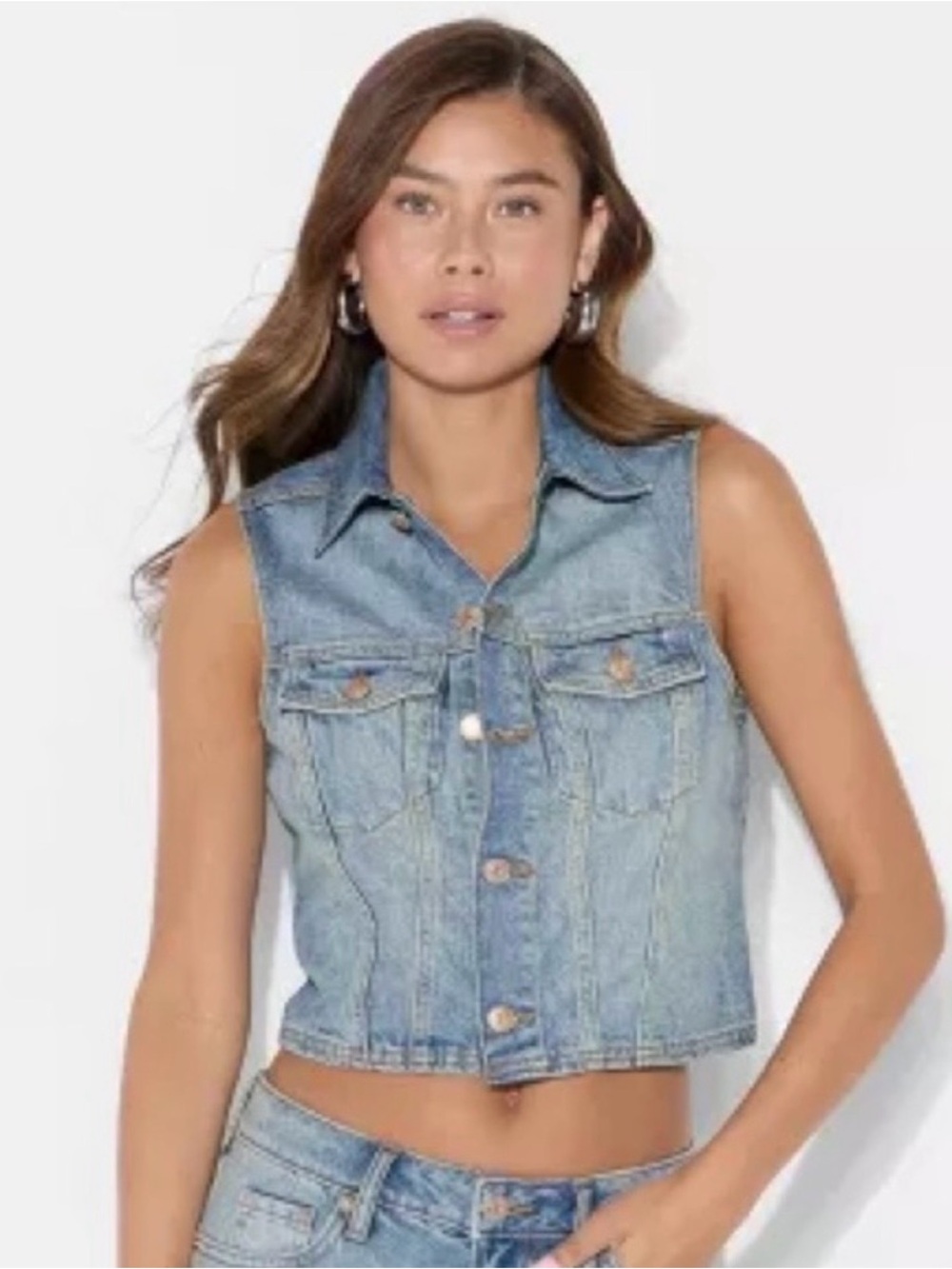 wild fable Light Blue Denim Crop Jacket
